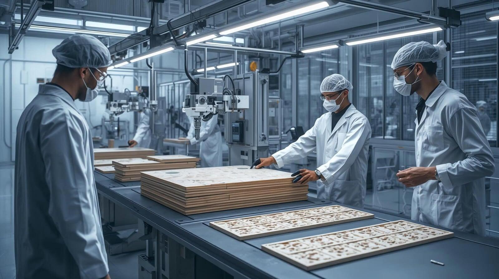 Plywood in Space Robotics Testing Facilities